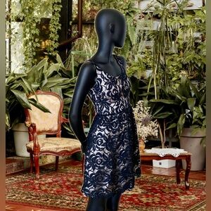 Rose-lace Cocktail Dress